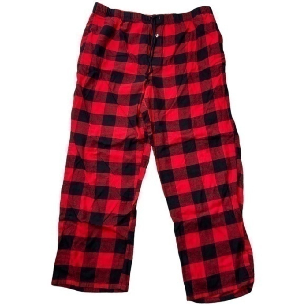 North Pole Trading Co Red Buffalo Plaid Pajama Pants Mens XL Cotton Lounge PJs